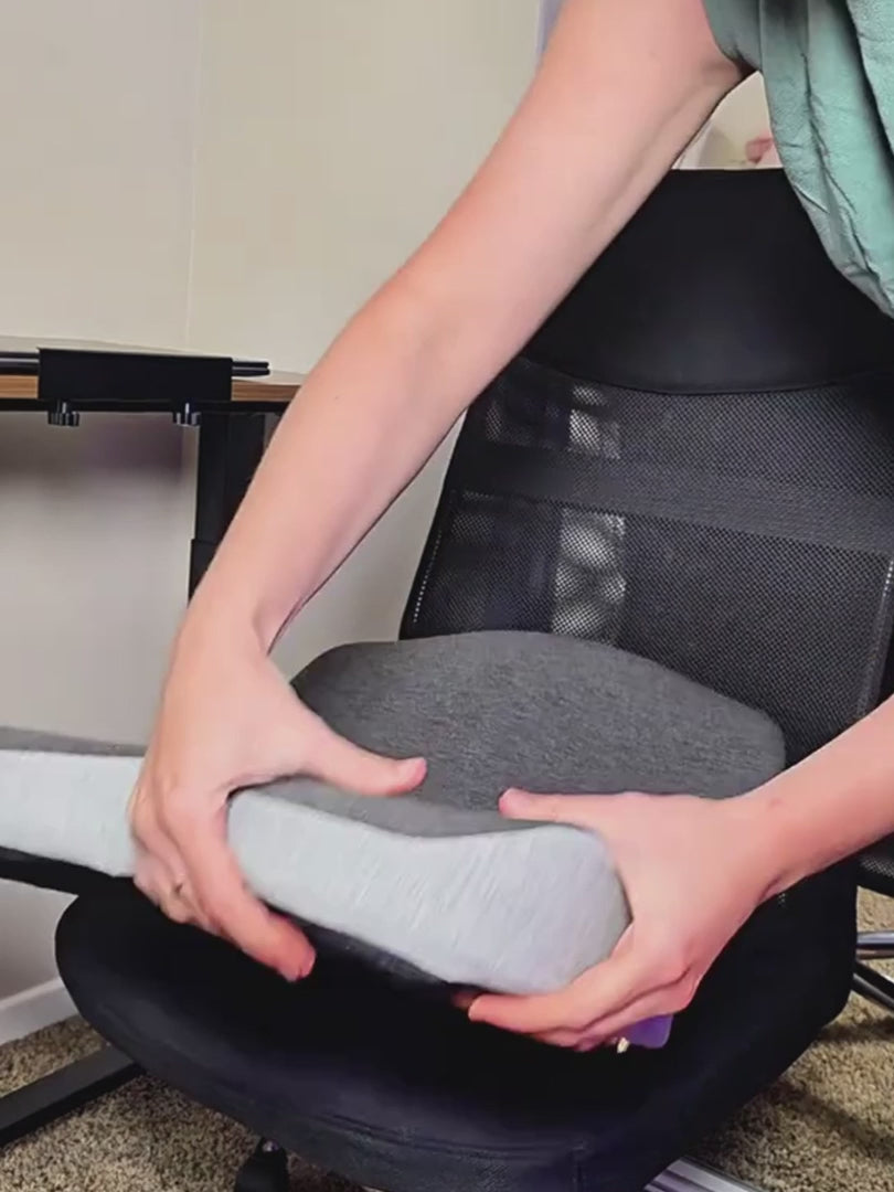 Ergonomic Memory Foam Seat Cushion — Orthopedic Contoured Pad