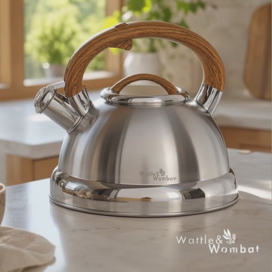 Premium Stainless Steel Whistling Kettle — Durable Build & Smooth Pour