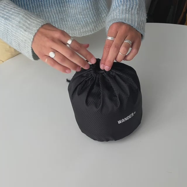 Almofada de viagem para o pescoço em espuma viscoelástica — Ajuste ergonómico e formato compacto para transportar