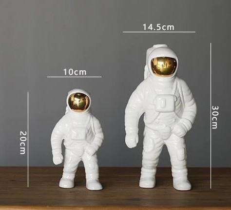 AstroVoyage Orb Vase — Celestial Space Theme Astronaut Figure