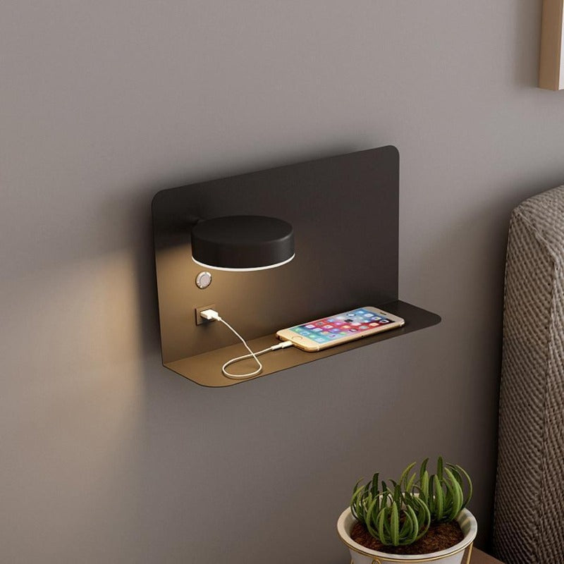 AuroraBeam Adjustable USB Charger Bedside LED Wall Light