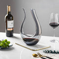 Luminara Santa Rosa kristallen wijnkaraf — aererend ontwerp van 1.5 liter, moderne abstracte vorm