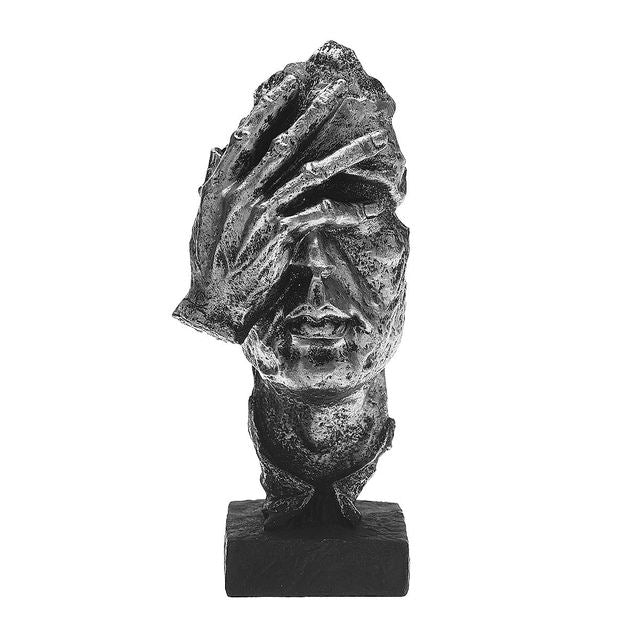 Escultura Rostos de Odin — decoração rústica inspirada na mitologia nórdica