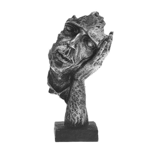 Escultura Rostos de Odin — decoração rústica inspirada na mitologia nórdica