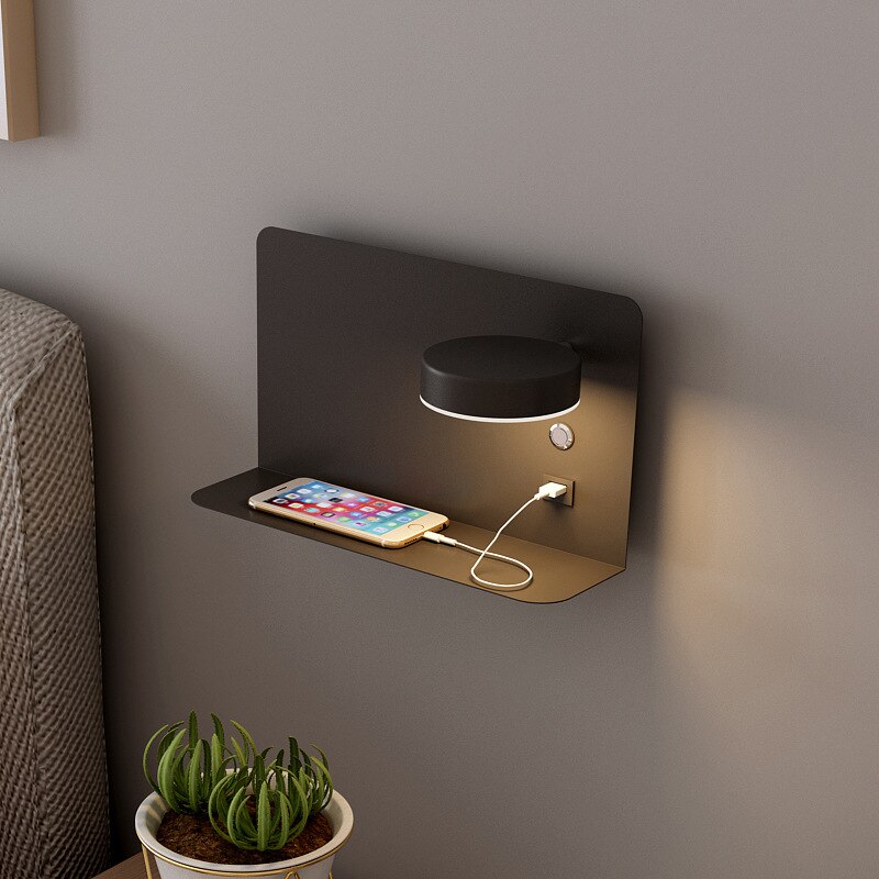 AuroraBeam Adjustable USB Charger Bedside LED Wall Light