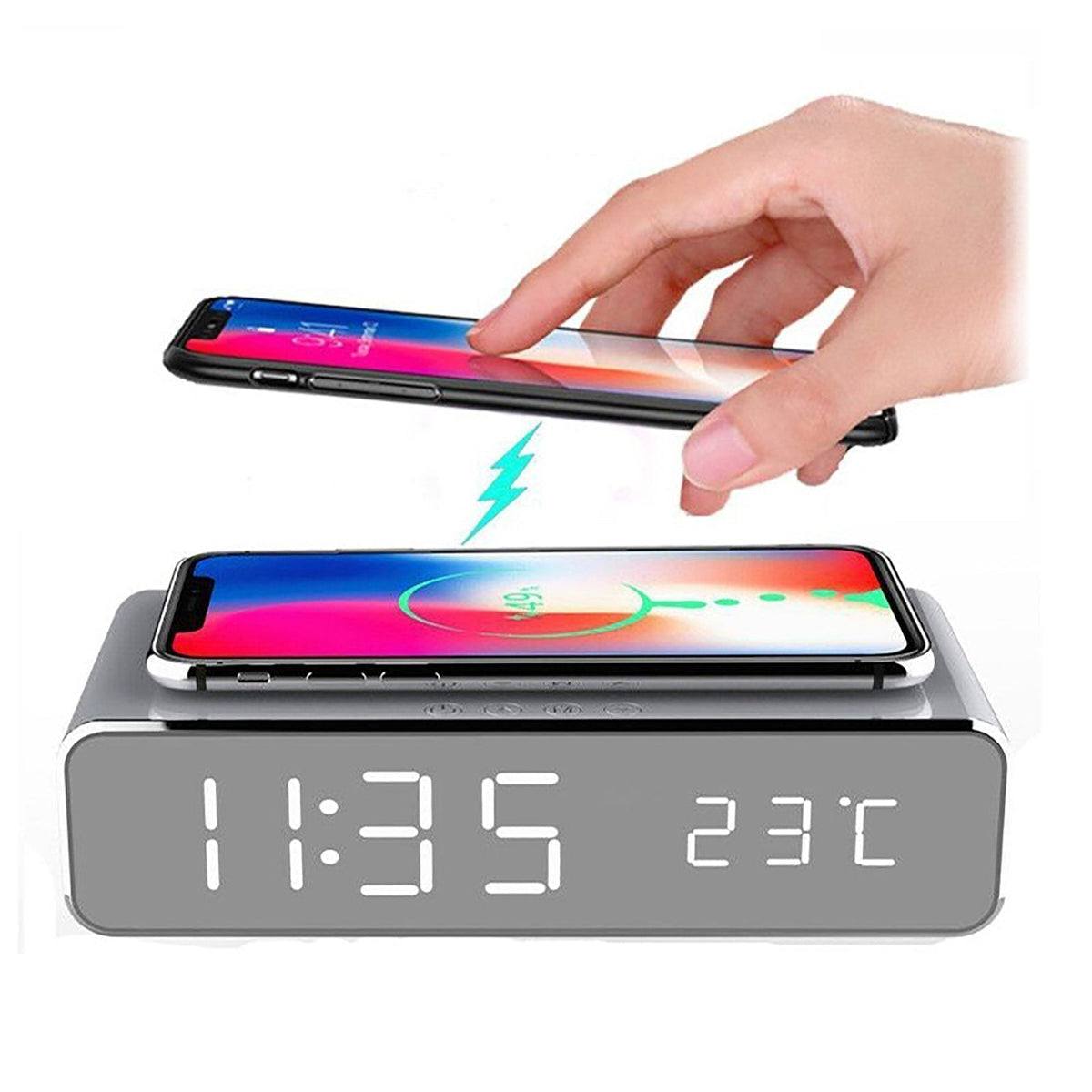 منبّه متعدد الوظائف ClockCharge من AstraLume — قاعدة شحن لاسلكي نحيفة
