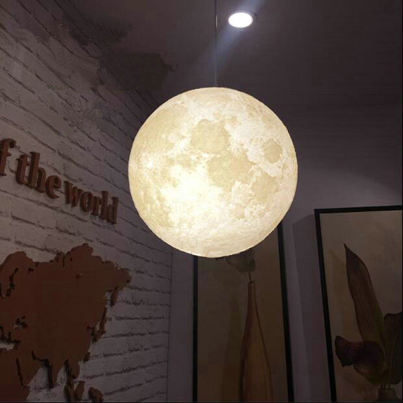 Lampă suspendată 3D cu lună plină — cablu de 39.4-inch, putere de 3W