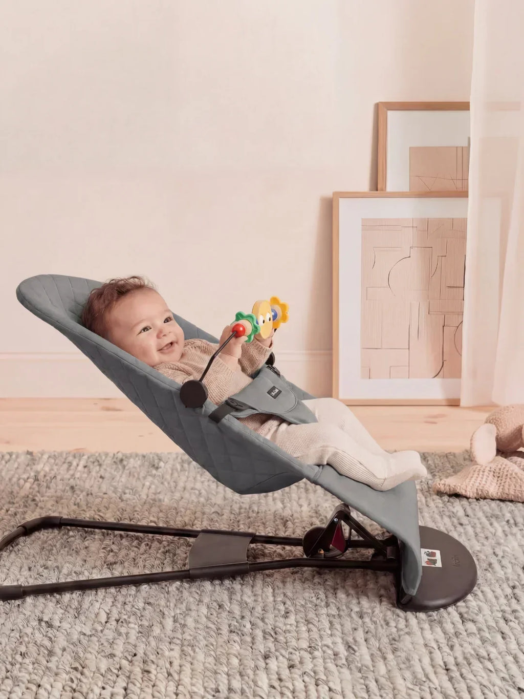 Collapsible Baby Bouncer Chair — Interactive Toy Arch Stand
