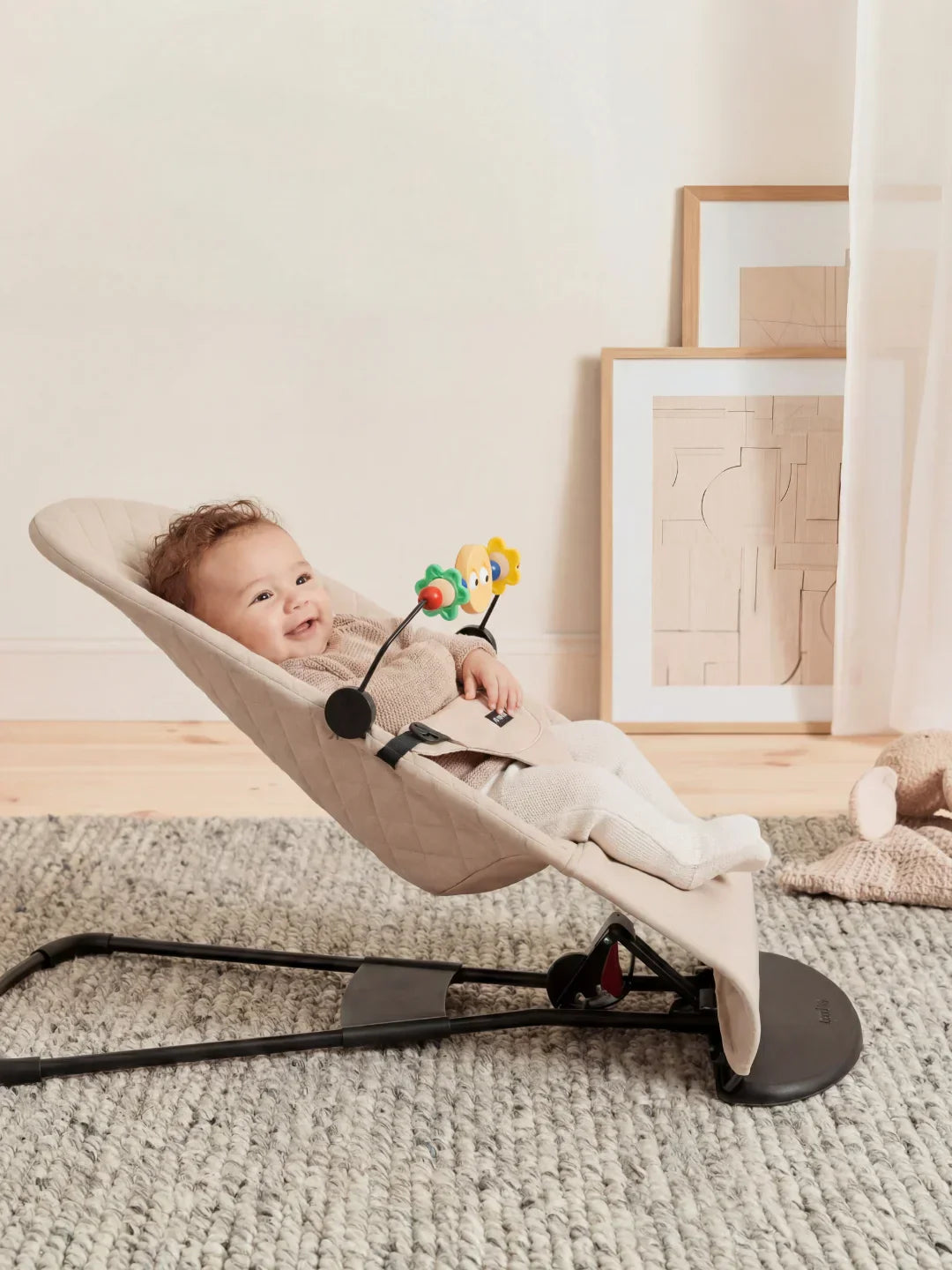 Collapsible Baby Bouncer Chair — Interactive Toy Arch Stand