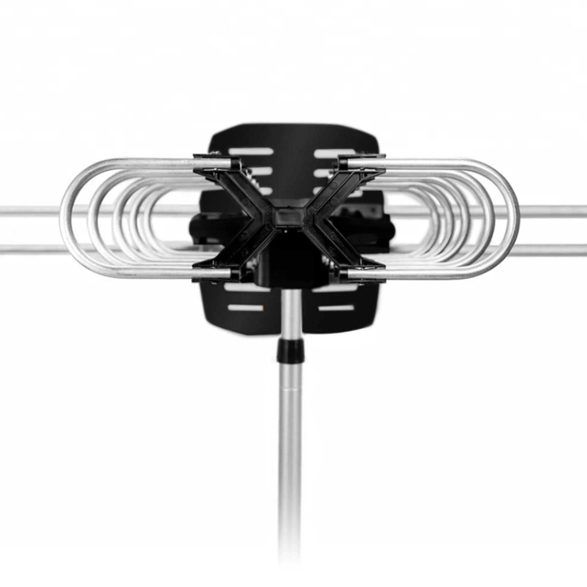Antenne TV extérieure numérique HD longue portée 2025 avec moteur directionnel 360° complet, chaînes HD gratuites | Filindra