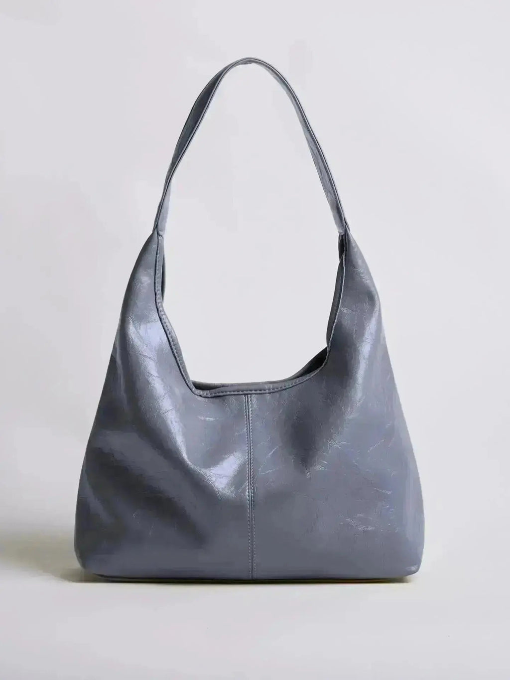 Saco de couro vintage envelhecido — inclui estojo de cosméticos