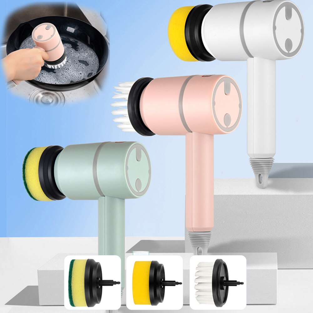 Elektrische 3-in-1-USB-Reinigungsbürste — rotierender Schrubber