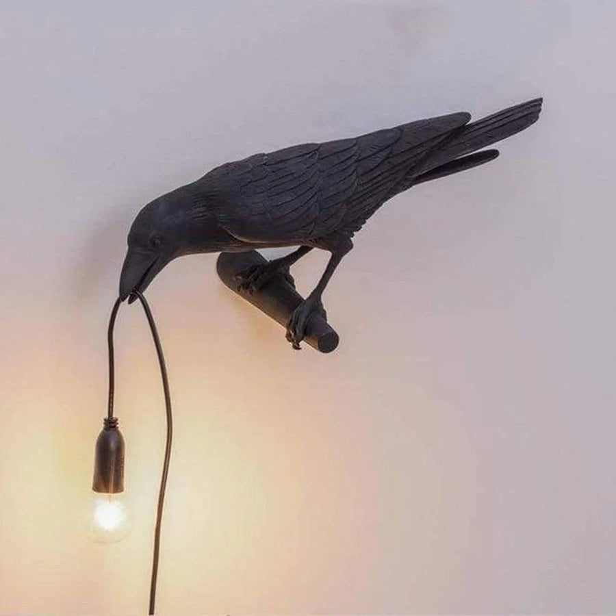 Lampada a forma di uccello — Elegante lampada da parete LED, design aggraziato a forma di uccello