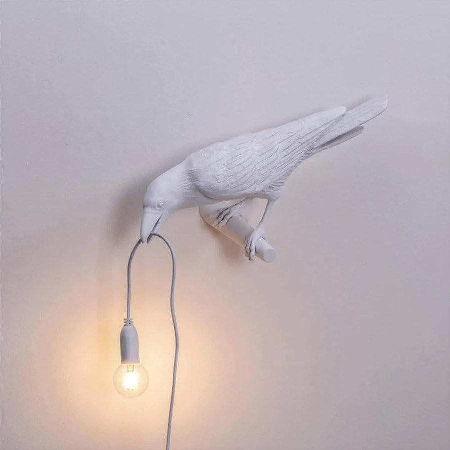 Lampada a forma di uccello — Elegante lampada da parete LED, design aggraziato a forma di uccello