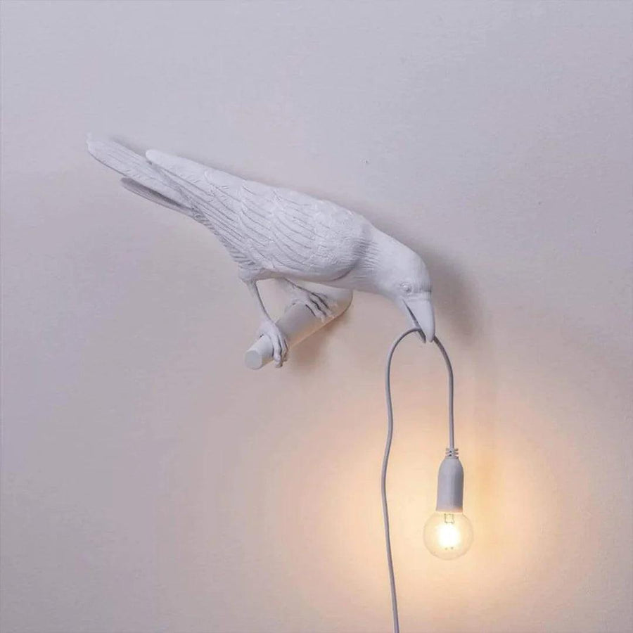 Lampada a forma di uccello — Elegante lampada da parete LED, design aggraziato a forma di uccello