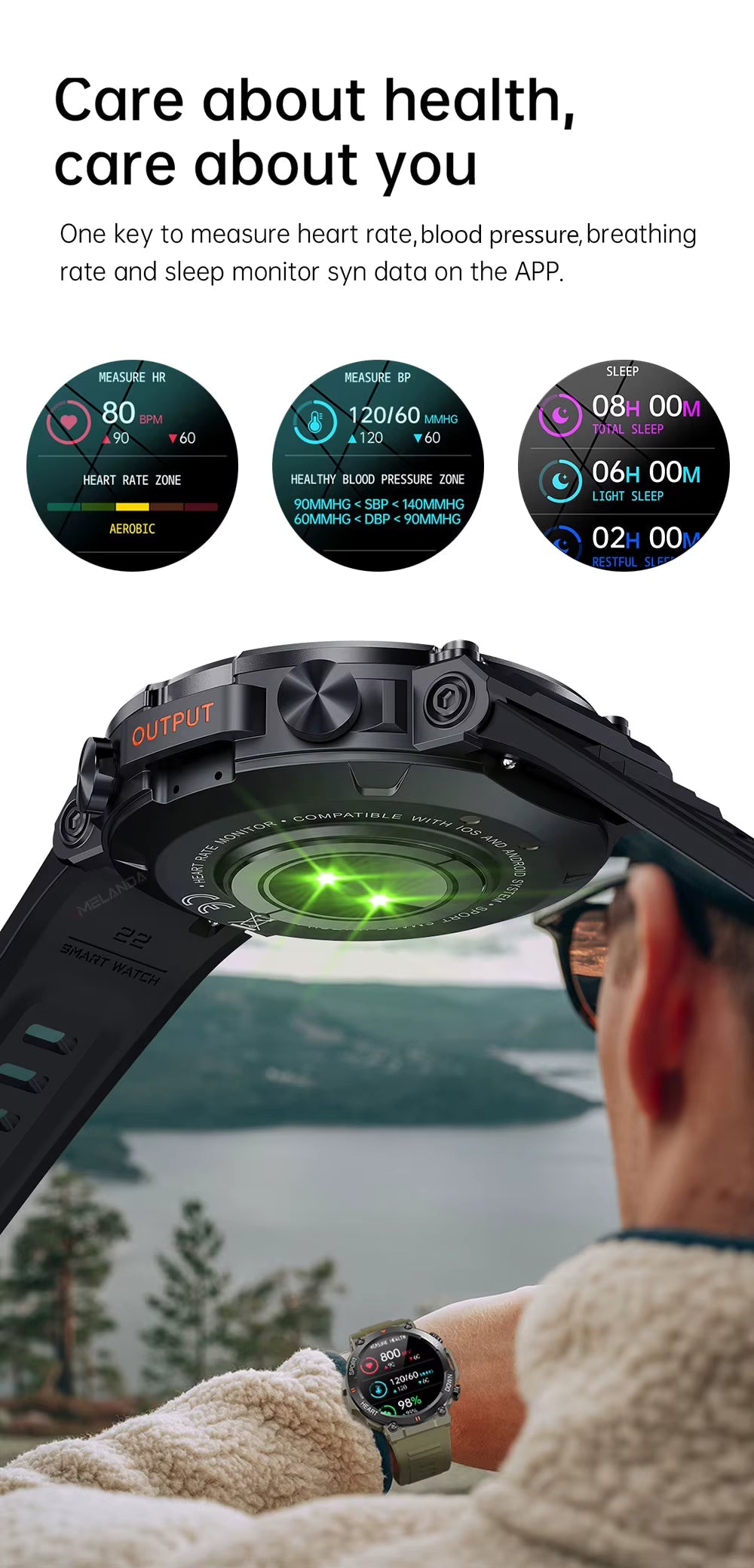 Titan Watches taktisk smartwatch — uforgængeligt, lang batteritid
