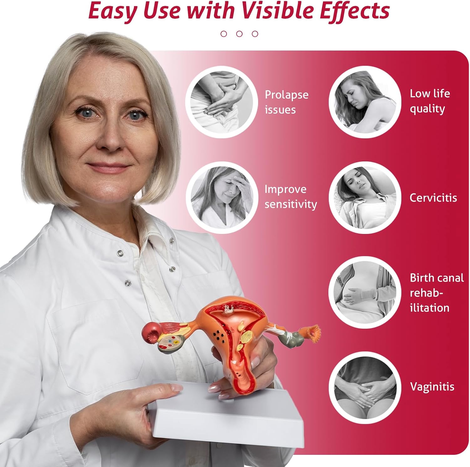 Intimate Wellness Light Therapy Device — Red, Blue, Yellow Light Settings and Gentle Warming