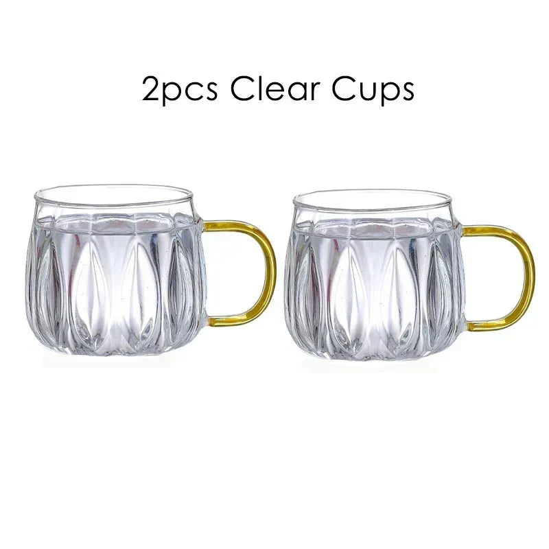 Wasserkrug-Set aus Glas im Retro-Stil mit passenden Trinkbechern