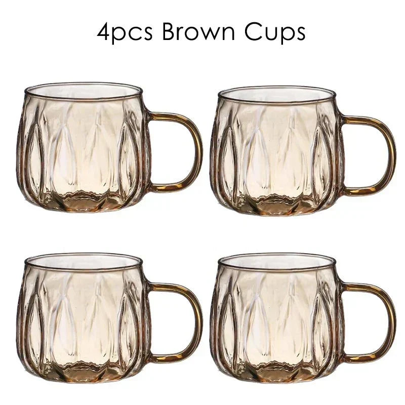 Wasserkrug-Set aus Glas im Retro-Stil mit passenden Trinkbechern