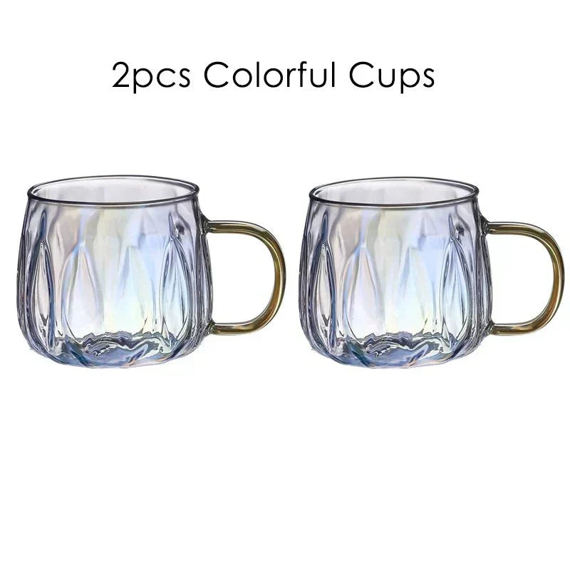 Wasserkrug-Set aus Glas im Retro-Stil mit passenden Trinkbechern