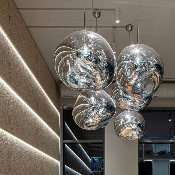 Nova Melt Modern Ceiling Pendant Light — Lava Finish, Adjustable Cord Suspension