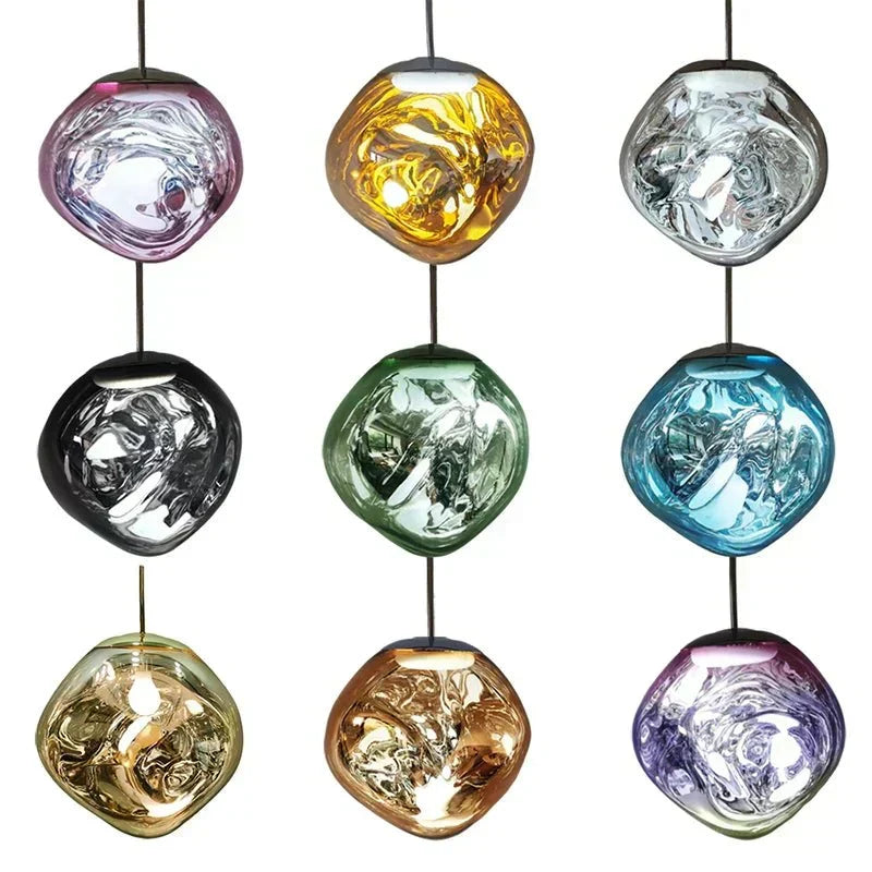 Nova Melt Modern Ceiling Pendant Light — Lava Finish, Adjustable Cord Suspension