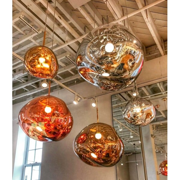 Nova Melt Modern Ceiling Pendant Light — Lava Finish, Adjustable Cord Suspension