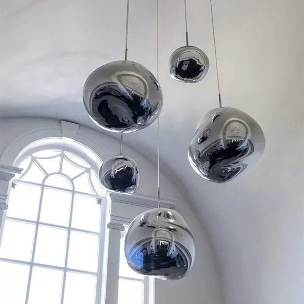Nova Melt Modern Ceiling Pendant Light — Lava Finish, Adjustable Cord Suspension