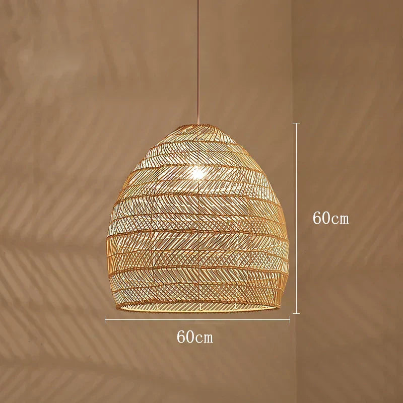 Lyraweave Pendant Light Handwoven Wicker For Dining Areas