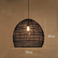 Lyraweave Pendant Light Handwoven Wicker For Dining Areas