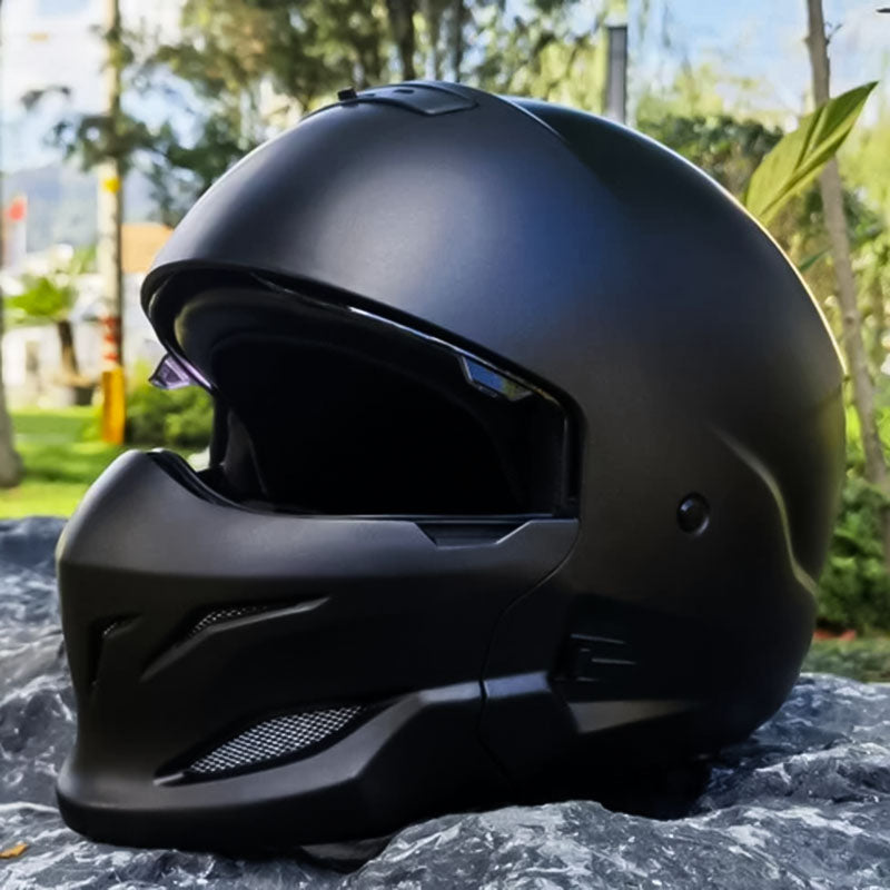 Pilot Motorcycle Helmet — Aerodynamic Design, Dark Visor