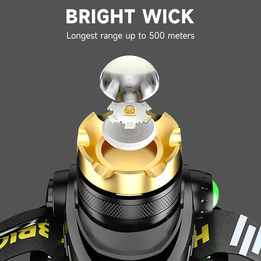 ApexVolt Pro 990000LM Rechargeable Tactical Headlamp