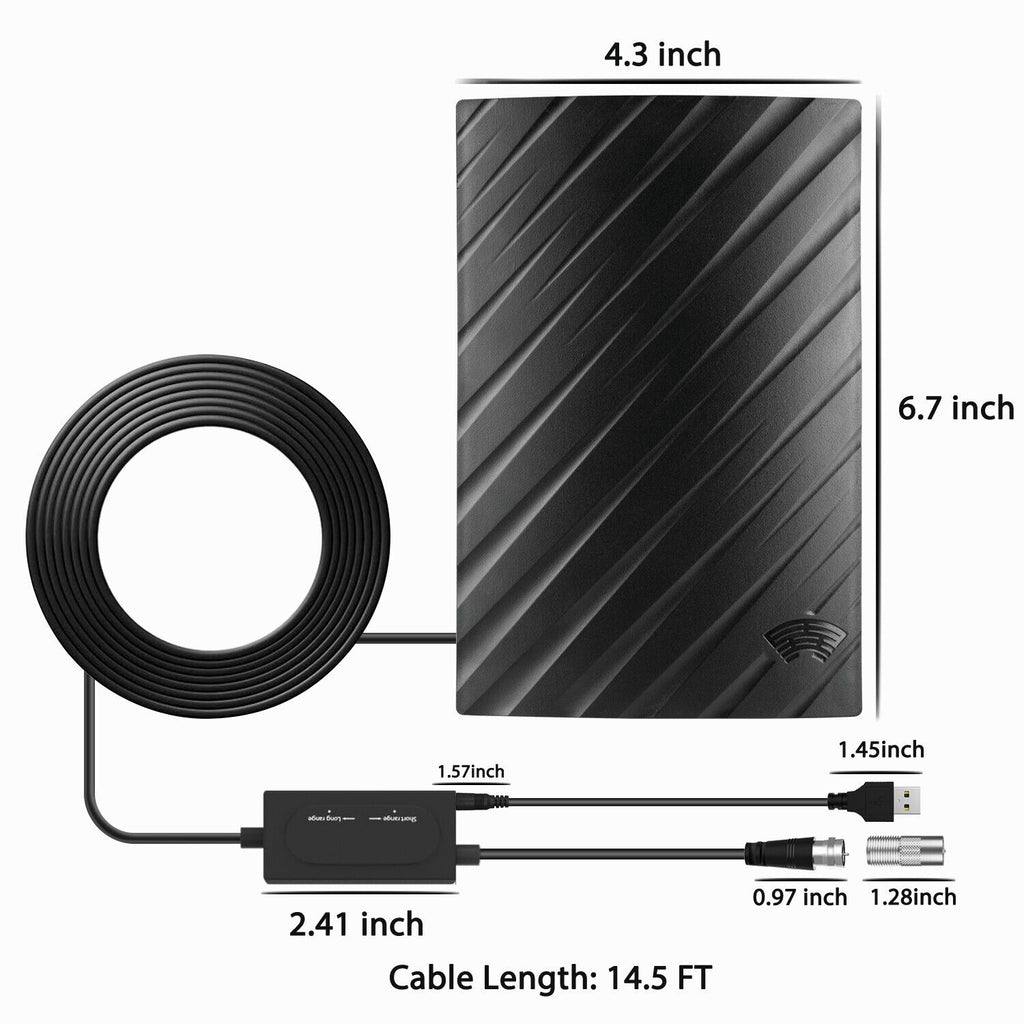 Digitale Indoor-4K-HDTV-Antenne – große Reichweite, 600 Miles