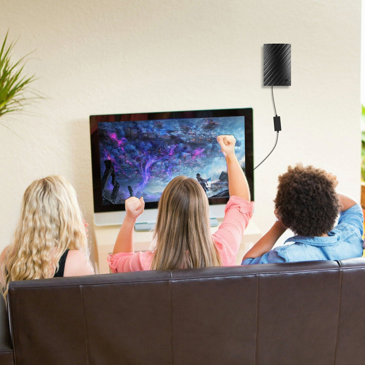 Digitale Indoor-4K-HDTV-Antenne – große Reichweite, 600 Miles