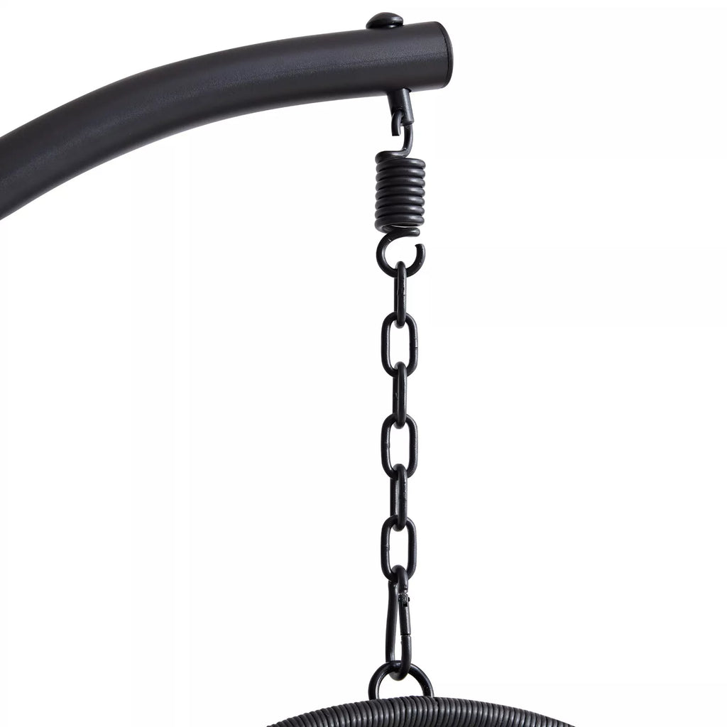 Fauteuil suspendu en rotin haut de gamme avec coussins moelleux