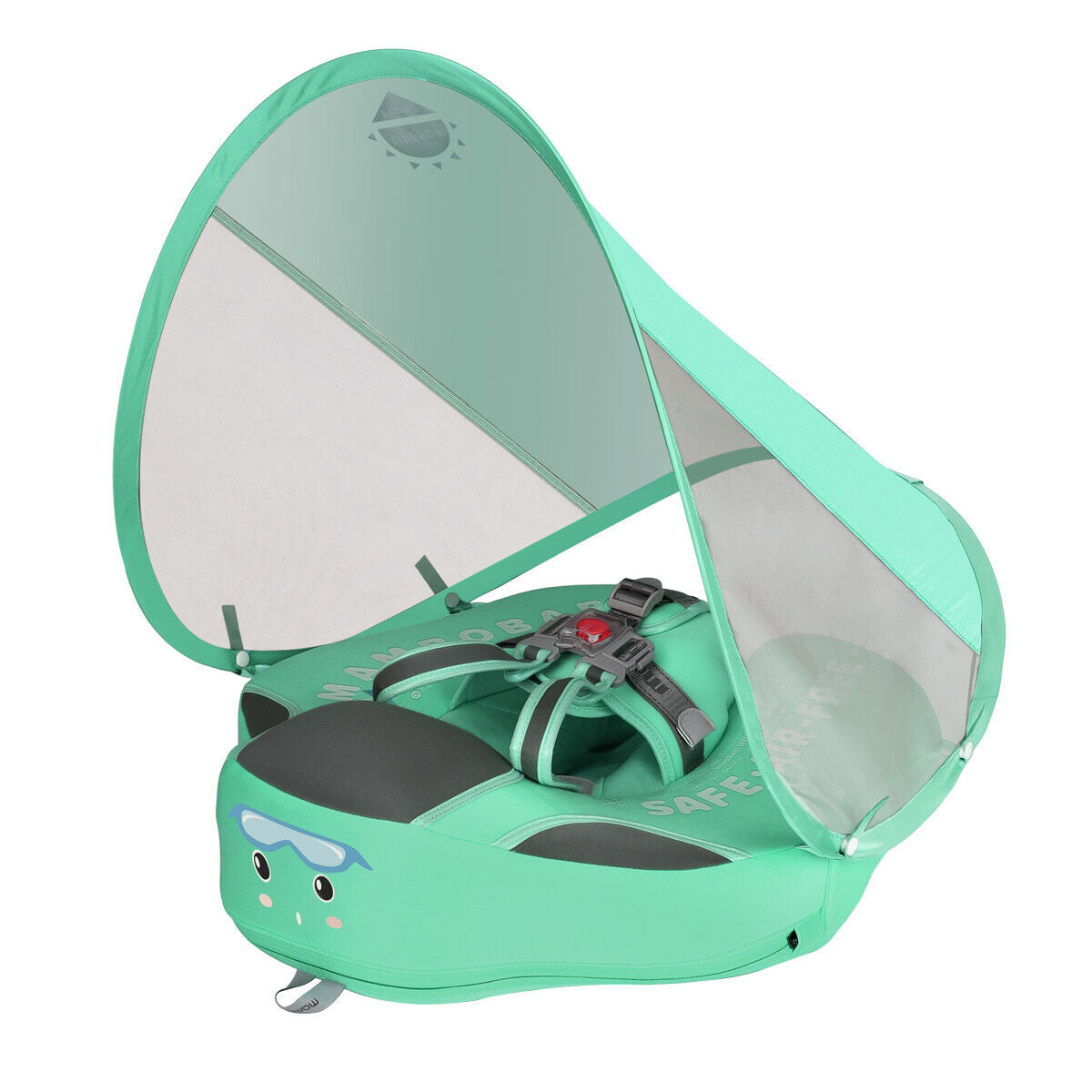 Baby Swim Trainer Baby Float — No-Inflate, Detachable Canopy