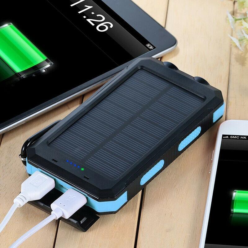 Zewnętrzna ładowarka solarna SolaraGuard 50000mAh — wodoodporna obudowa, dwa porty USB