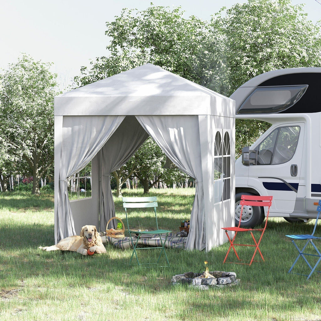 Faltbarer Pavillon 2m x 2m — Aufklappbares Partyzelt für draußen