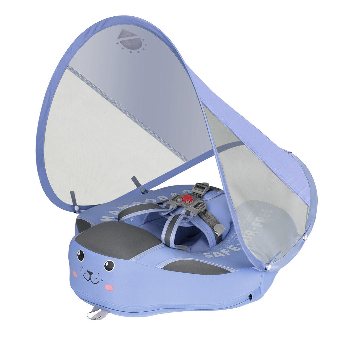 Baby Swim Trainer Baby Float — No-Inflate, Detachable Canopy