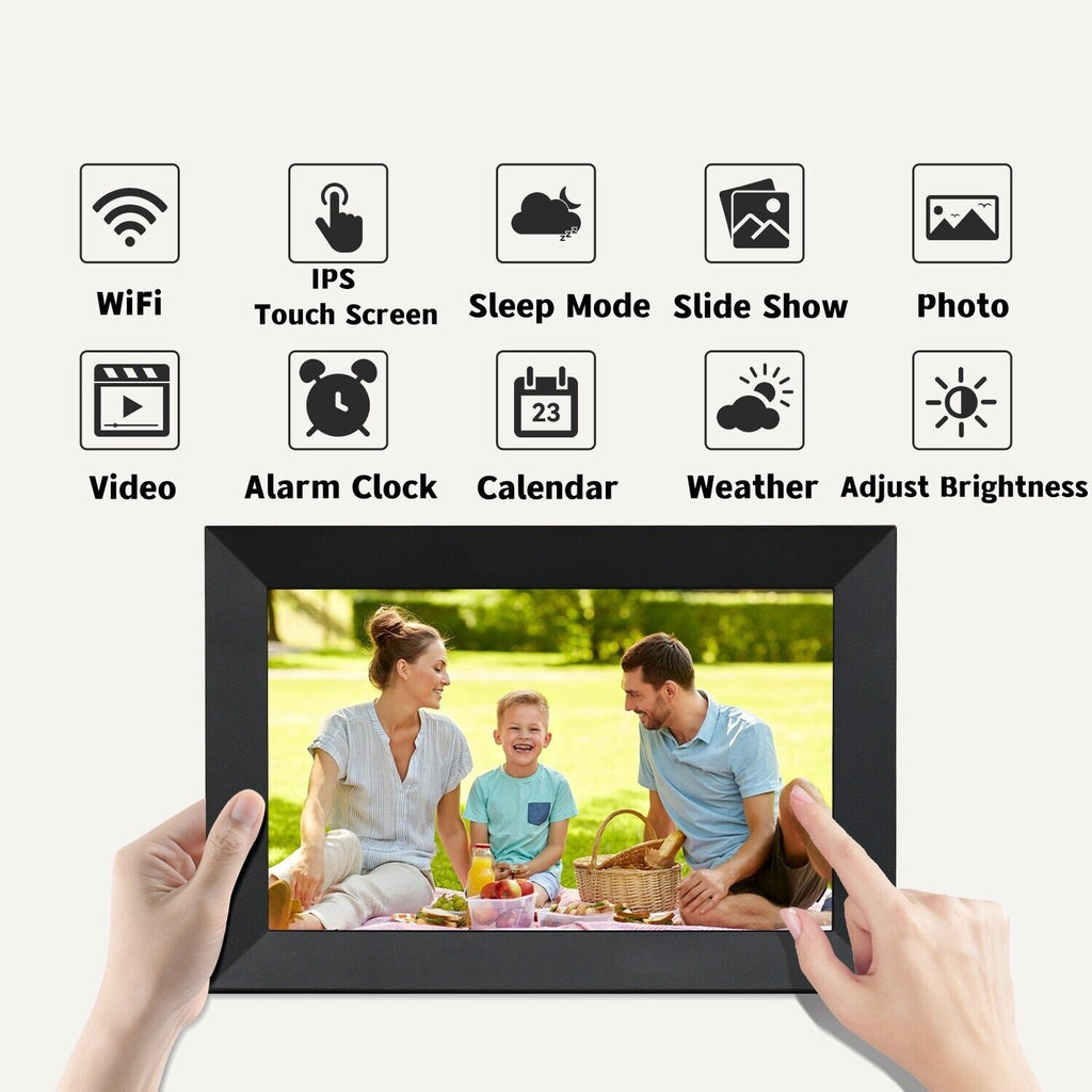 Digitaler WLAN-Bilderrahmen 10,1 Zoll — 1080P-HD-Touchscreen