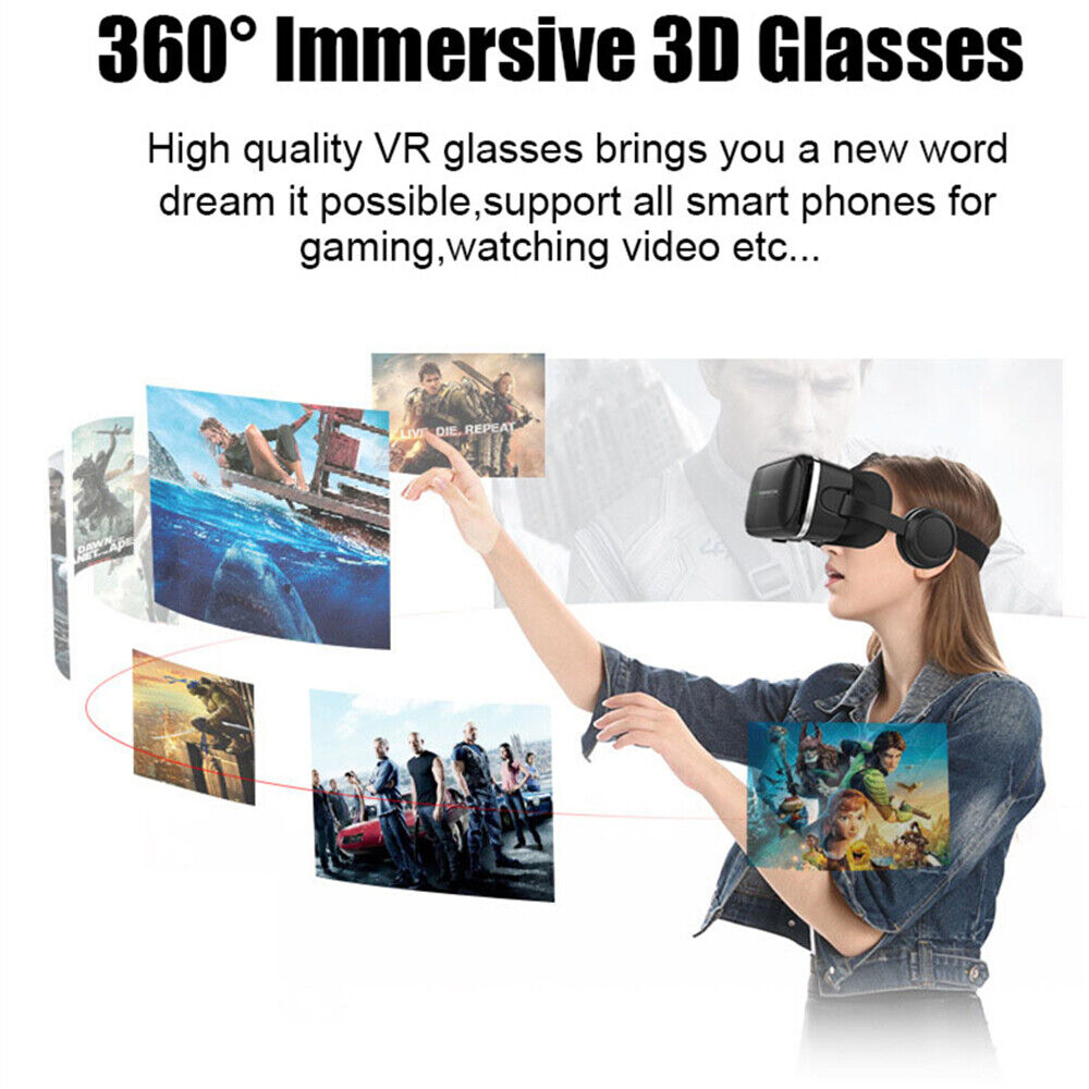 360° VR-headsetbriller til smartphone — Bluetooth-fjernbetjening