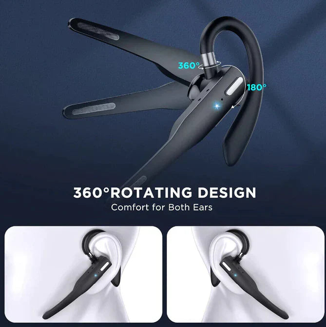 Trucker Dual Mic Wireless Bluetooth 5.1 Noise Cancelling Headset/Earpiece | Filindra