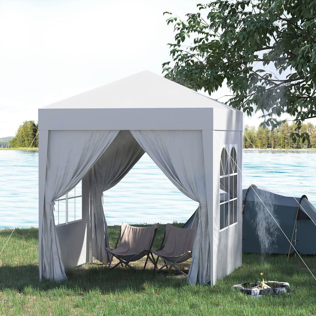 Faltbarer Pavillon 2m x 2m — Aufklappbares Partyzelt für draußen