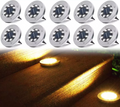 12 LED-solcellebaserte bakkelys — vanntette utelamper til hagen