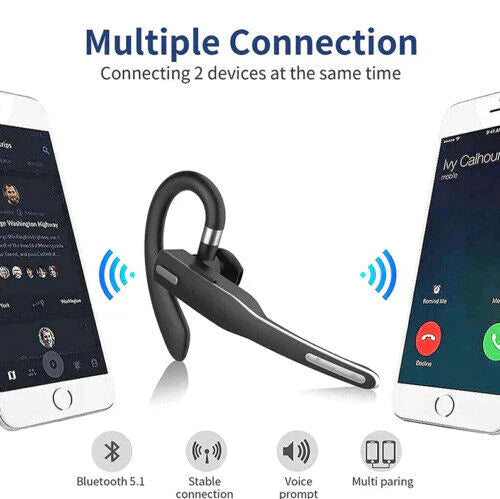 Trucker Dual Mic Wireless Bluetooth 5.1 Noise Cancelling Headset/Earpiece | Filindra