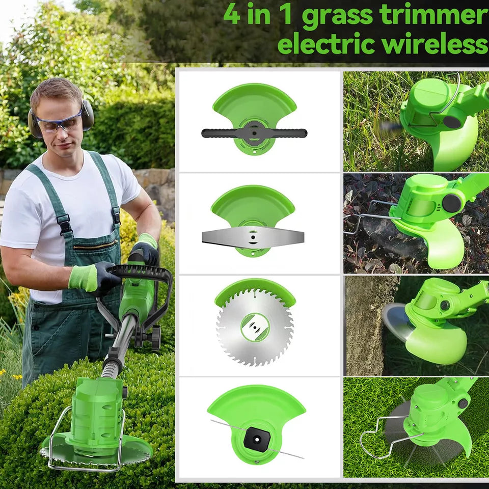 Kabelloser 24-V-Rasentrimmer für Hausbesitzer – All-in-One-Rasentrimmer, Rasenmäher und Kantenschneider