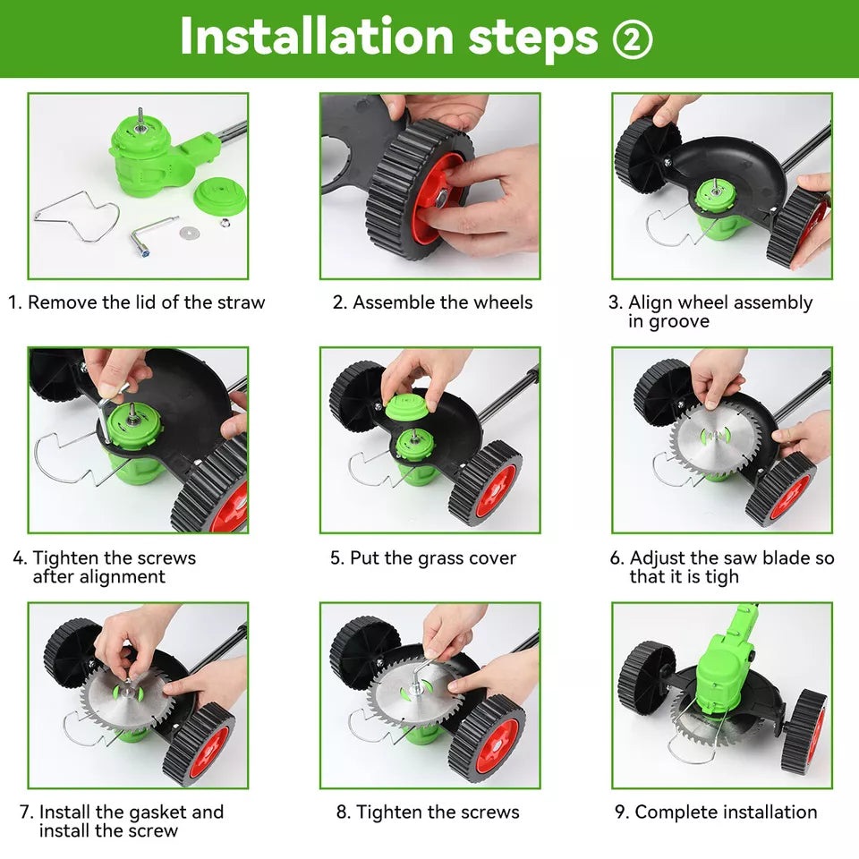 Kabelloser 24-V-Rasentrimmer für Hausbesitzer – All-in-One-Rasentrimmer, Rasenmäher und Kantenschneider