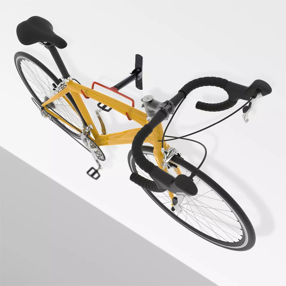 Soporte de pared para guardar bicicletas — portabicicletas de doble gancho