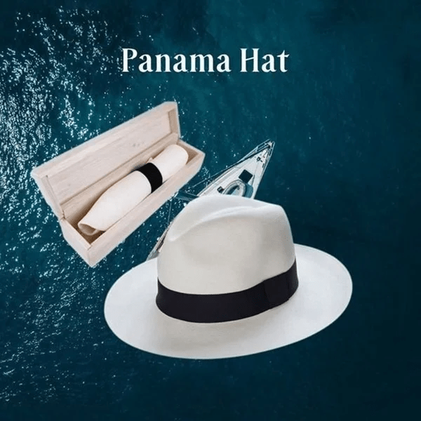 Handgewebter ecuadorianischer Panamahut — Leichter Fedora-Stil