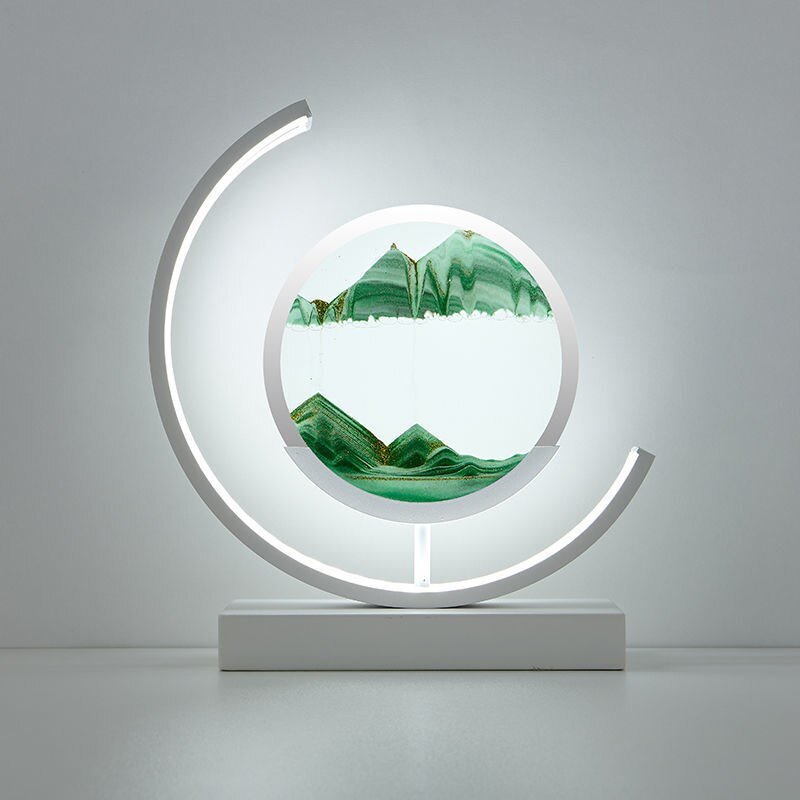 Zandlandschappen uit de diepzee — verlichte zandkunst als woondecoratie
